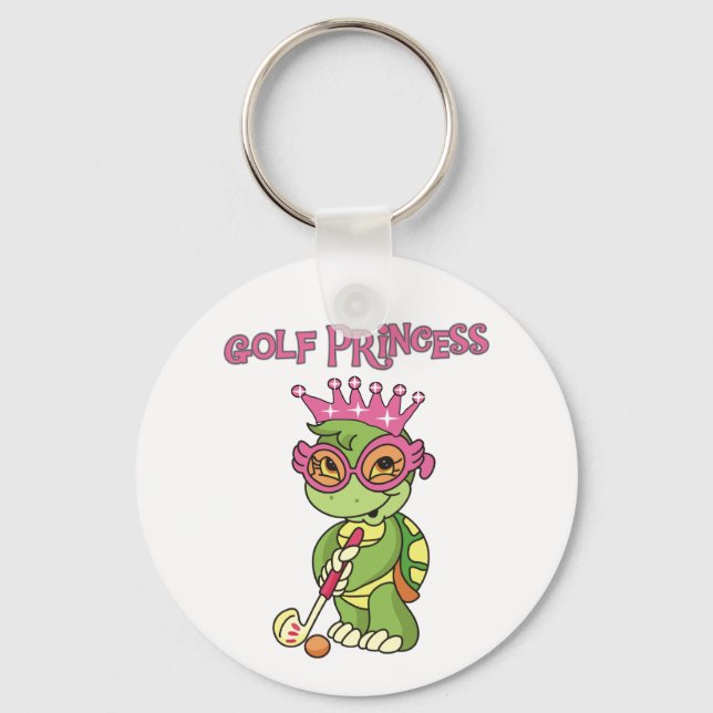 Turtle Golf Princess Keychain (Front)
