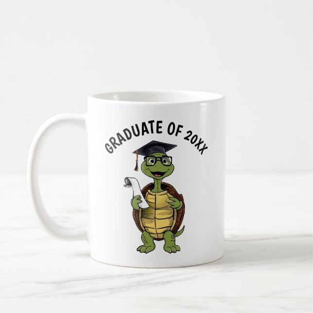 Turtle Graduation Personalized Coffee Mug (Left)