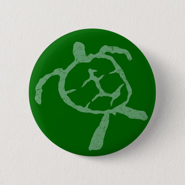 turtle-green 2 inch round button (Front)
