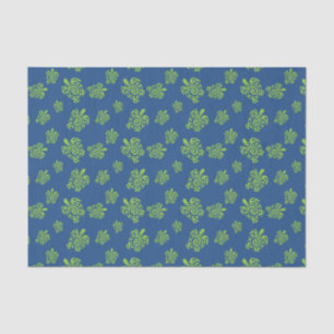 Turtle Green and Blue Graphic Tissue Paper
