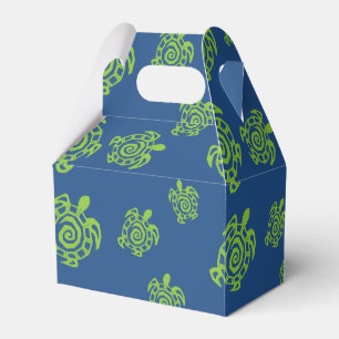 Turtle Green and Blue Party Stuff Favor Box