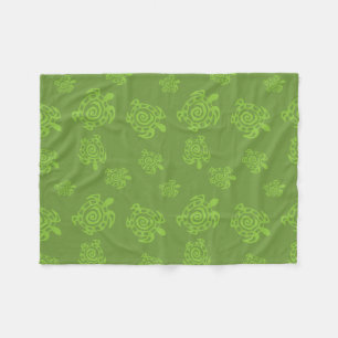 Turtle Green Graphic Fleece Blanket