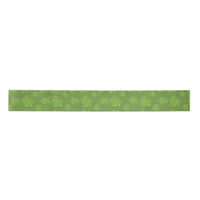 Turtle Green Graphic Satin Ribbon (Front)