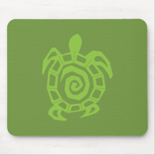 Turtle Green Print Mouse Pad