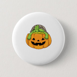 Turtle Halloween Pumpkin Classic T-Shirt_1 2 Inch Round Button