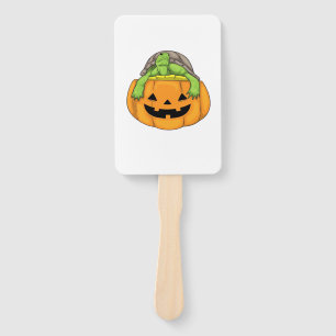 Turtle Halloween Pumpkin Classic T-Shirt_1 Hand Fan