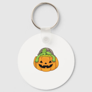 Turtle Halloween Pumpkin Classic T-Shirt_1 Keychain