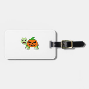Turtle Halloween Pumpkin Classic T-Shirt Luggage Tag