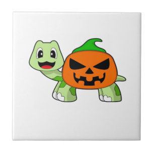 Turtle Halloween Pumpkin Classic T-Shirt Tile