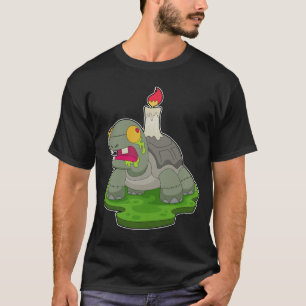 Turtle Halloween Zombie Candle T-Shirt