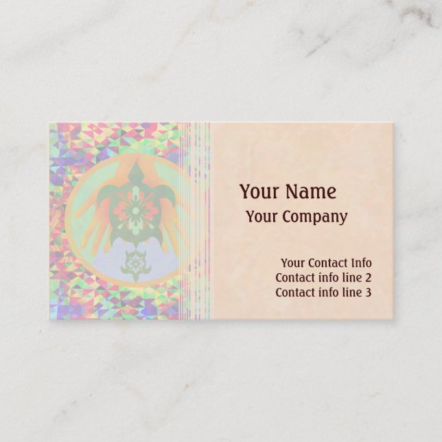 Turtle Hands Business Card Template (Front)
