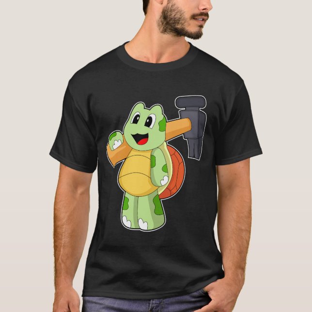 Turtle Handyman Hammer T-Shirt (Front)