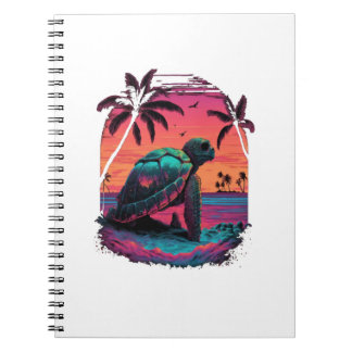 Turtle Hawaiian Sea Turtles Hawaii Beach Sunset Co Notebook