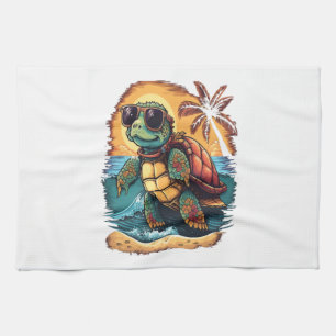 Turtle Hawaiian Sea Turtles Hawaii Tropical Beach Kitchen Towel