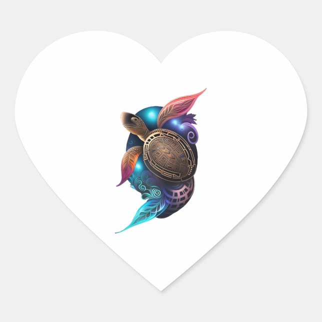 Turtle Heart Sticker (Front)