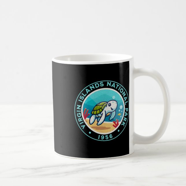 Turtle Hiking At Virgin Islands National Park  Coffee Mug (Right)