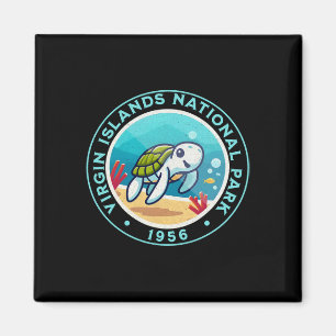 Turtle Hiking At Virgin Islands National Park  Magnet