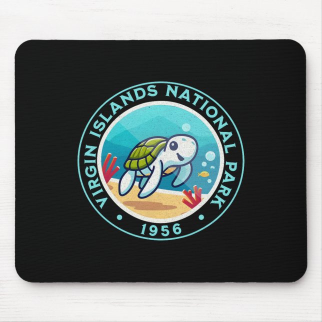 Turtle Hiking At Virgin Islands National Park  Mouse Pad (Front)