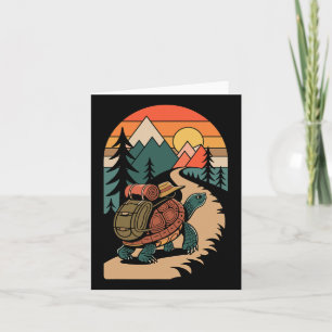 Turtle Hiking Camping Camp Camper Backpacking  Card