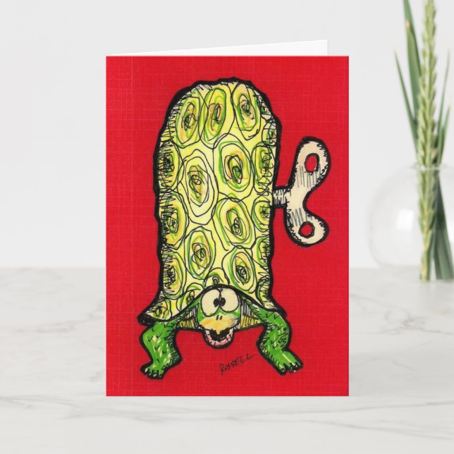Turtle Humourous Birthday Card (Front)