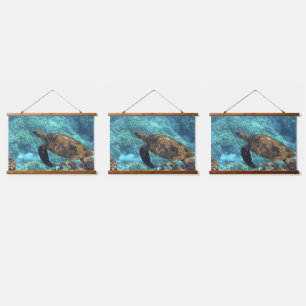 turtle in the sea hanging tapestry