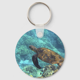 turtle in the sea keychain