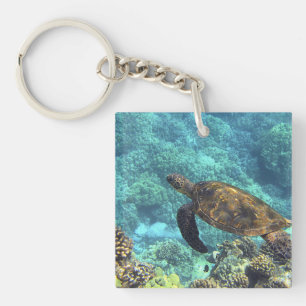 turtle in the sea keychain