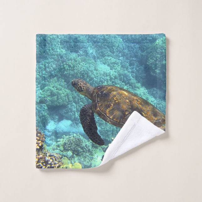 turtle in the sea wash cloth (Wash Cloth)