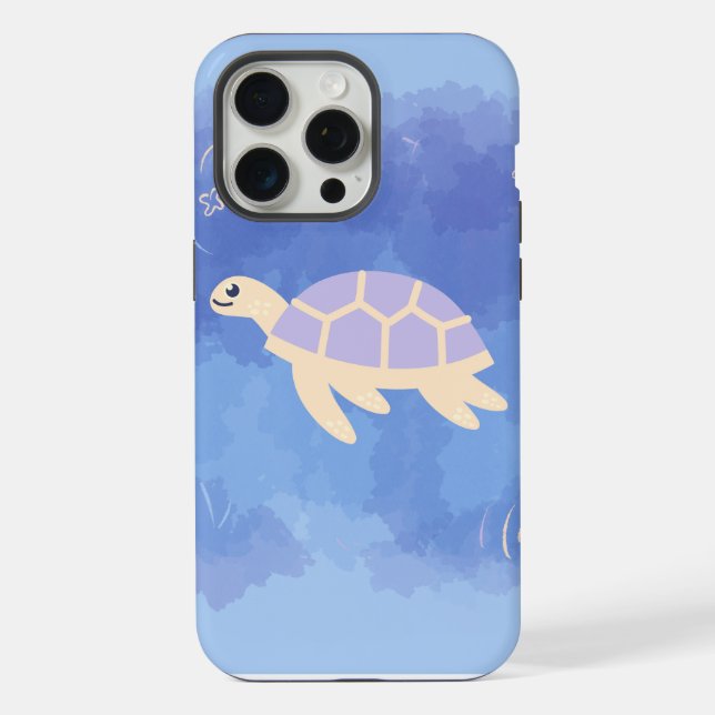 Turtle in the water iPhone case (Back)
