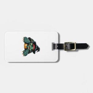 Turtle in Witch Hat Halloween Spooky Fun Luggage Tag