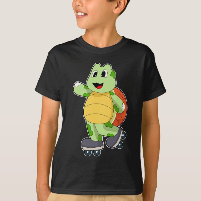 Turtle Inline skating Roller skates T-Shirt (Front)