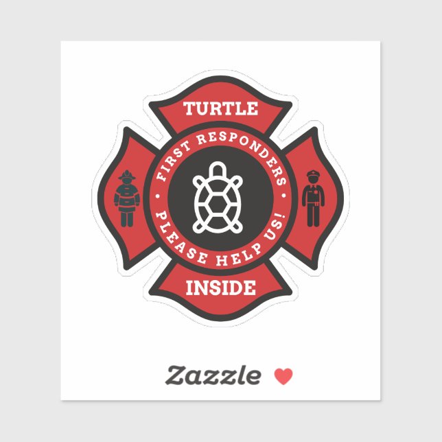 Turtle Inside Pet Alert For Fire Department (Sheet)