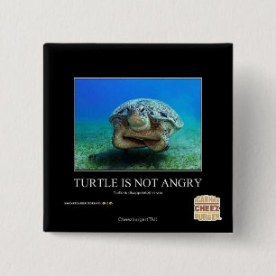 Turtle Is Not Angry 2 Inch Square Button