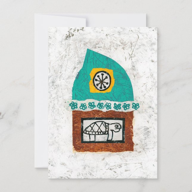 Turtle Itching For A Fight Greeting Card (Front)