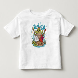 Turtle Jam Session Rock And Roll Toddler T-shirt