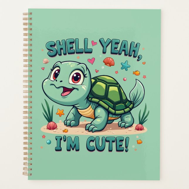 Turtle Kawaii mignonne avec jeu amusant Océan (Devant)