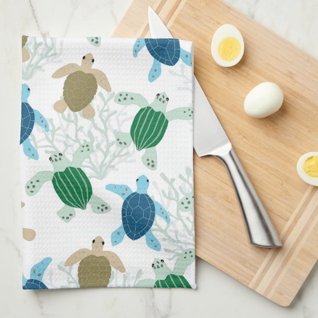 Turtle Kitchen Towel (Quarter Fold)