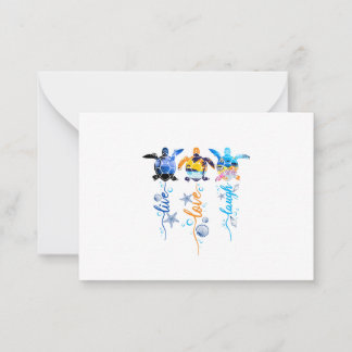 Turtle Live Love Laugh Card