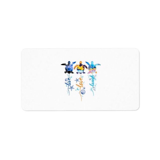 Turtle Live Love Laugh Label (Front)