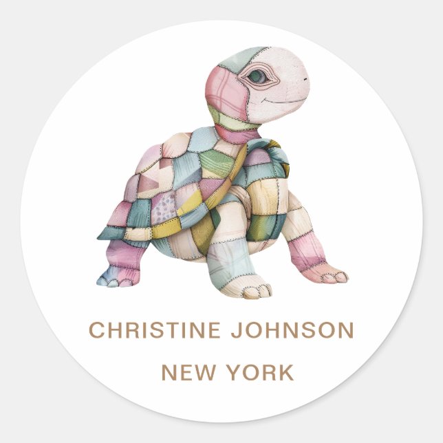 Turtle Logo Classic Round Sticker (Front)