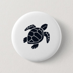 Turtle Logo Emblem Red-Eared Slider Tortoise Copy 2 Inch Round Button