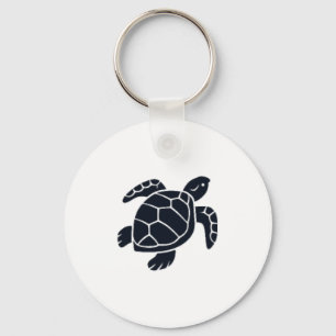 Turtle Logo Emblem Red-Eared Slider Tortoise Copy Keychain