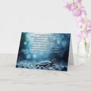 Turtle Loss Sympathy with Spiritual Poem  Card