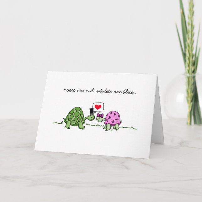 Turtle Love - Carte de la Saint-Valentin ou d'anni (Devant)