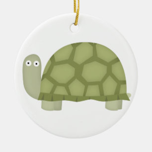Turtle love ceramic ornament