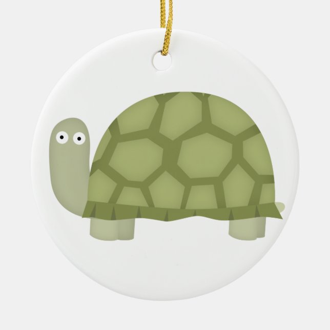 Turtle love ceramic ornament (Front)