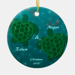 Turtle Love Christmas Ornament