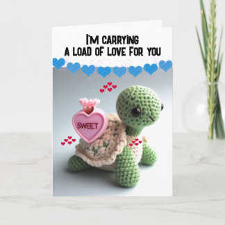 Turtle Love Happy Valentines Day Holiday Card