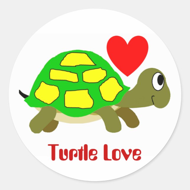 Turtle Love Sticker (Front)