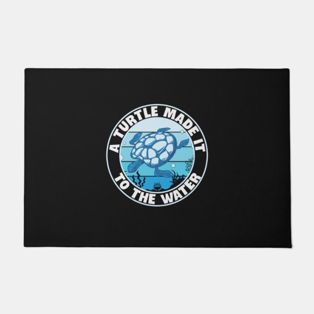 Turtle Lover | A Turtle Made It Doormat (Front)